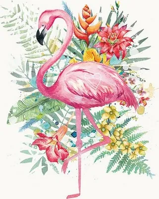 Produktbild von 20 Servietten Tropical Flamingo - Flamingo vor Dschungelfauna 33x33cm