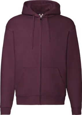 Produktbild von Fruit Of The Loom Herren Kapuzen-Sweatshirt mit Reißverschluss / Kapuzenjacke BC360 (L) (Burgunder)