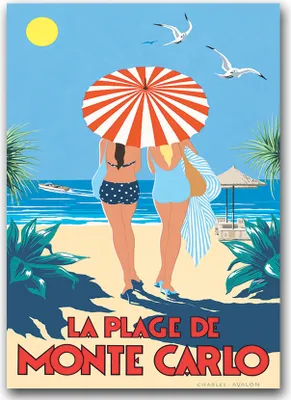 Produktbild von Poster - Canvas - Leinwand - 59,4 cm x 84,1 cm - Fotoposter - Leinwandkunst - Monte Carlo Monaco