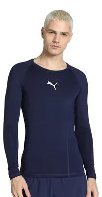 Produktbild von PUMA Herren Liga Baselayer Tee Ls Shirt, Blau Marine(peacoat), L EU