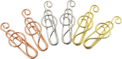 Image de Trombones motif notes de musique, 30 pièces de trombones métal Paper Clips Coloré Distributeur de trombones Petit kit de matériel de bureau pour livre lettre notes reliure papier dossier photo mémo affiche