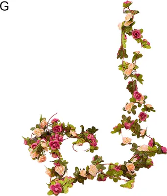 Produktbild von 1 Streifen Kunstblume Rattan flexibel romantisch farbecht Hochzeit künstliche Blüte Blumengirlande Partydeko-G