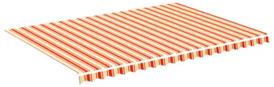 Obrázek produktu pro vidaXL Náhradní látka na markýzu, žlutá a oranžová, 480x345 cm, polyester