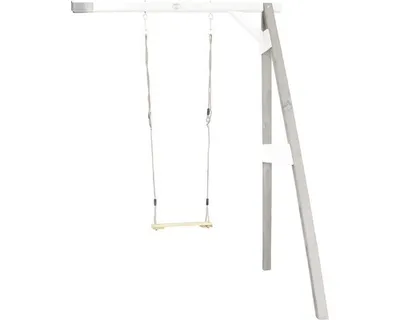 Produktbild von AXI Schaukel Anbau in Grau / Weiß aus  Holz | Einzelschaukel für Kinder / Kinderschaukel | Anbauschaukel für den Garten
