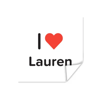 Produktbild von MuchoWow® Poster Ich liebe - Lauren - Mädchen 100x100 cm - Babyzimmer