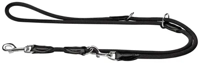 Produktbild von HUNTER Verstellbare Hundeführleine FREESTYLE, Farbe: schwarz, robust & wetterfes