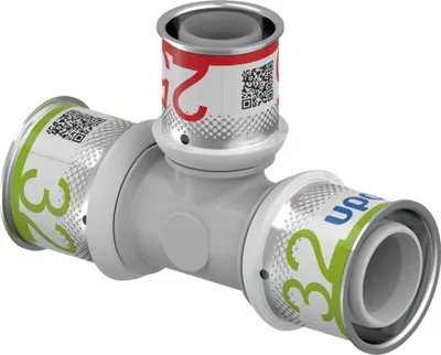 Immagine prodotto di UPONOR S-Press PLUS, raccordo a T, ridotto, PPSU, 32-25-32, 1 pz.