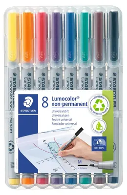 Produktbild von STAEDTLER Lumocolor 315 Non-Permanent – 8er-Box, M, 1,0 mm