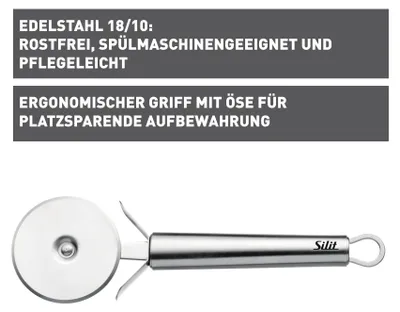 Imagen del producto de Cuchillo para pizza SILIT Classic Line, 22 cm, acero inoxidable
