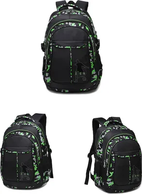 Produktbild von Schulrucksack Jungen Teenager, 20-35L Kinderrucksack Camouflage Rucksäcke Jugendliche Jungen Mädchen 3-In-1 Schulranzen, 40*31*13cm