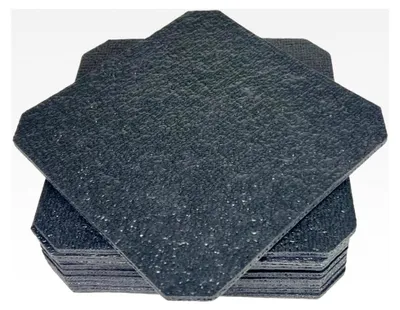 Produktbild von 10 Stück Antirutschmatten Pad 8-Eck Antivibrationsmatte 150 x 150 x 4,5 mm aus Glasfasergarn zur Ladungssicherung für LKW, PKW und Anhänger
