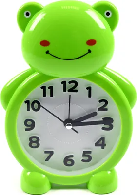 Zdjęcie produktu dla Żaba Zielony Zegar Z Budzikiem Dla Dzieci Głośny Alarm Żabka Na Prezent