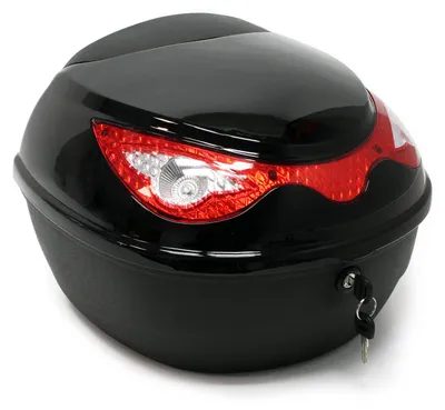 Produktbild von Wiltec Top Case 380x400x300 mm, 22 L, schwarz, für Roller, Motorrad, Quad, Helmkoffer, Rollerkoffer, Motorradkoffer abschließbar