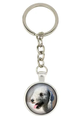 Immagine prodotto di Bedlington terrier - portachiavi con la tua foto, decorazione per chiavi, ciondolo per borsa del marchio Art-Dog