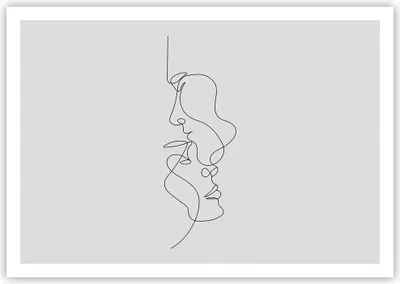 Produktbild von Poster - Poster ohne Rahmen - Stück Linear Paar - 100x70 cm - Wand Bild - Wanddeko - Wandbilder - Kunstposter - Wandposter - Bilder - Kunstdruck - Wanddekoration - Wandbild - P2XAA100x70-4895
