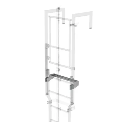 Obrázek produktu pro Výstupní schůdek z pozinkované oceli, 620x150 mm šířka mezery 150 mm