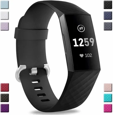 Produktbild von Jumada's - Uhrenarmband - Armband passend für Fitbit Charge 3 & 4 - Grün - Größe S/M