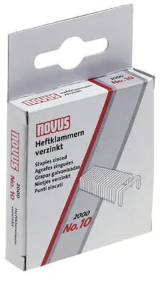 Produktbild von Novus Heftklammern No.10 SUPER 2.000 Stück, Schenkellänge 5 mm