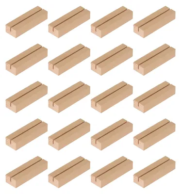 20 Holz Tischkartenhalter, 10 x 3 x 2 cm, für Menükarten, Fotos, Hochzeit