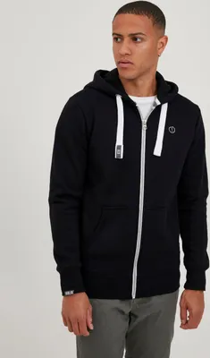 Produktbild von Solid SDBennZip Herren Sweatjacke Kapuzenjacke Hoodie mit Kapuze Reißverschluss Kordelzug Label-Details Baumwollmischung Regular fit