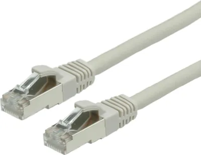 Produktbild von VALUE Patchkabel Cat.6 (Class E) S/FTP (PiMF), LSOH, grau, 10 m