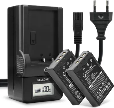 Produktbild von CELLONIC 2x Akku für Kamera Kompatibel mit Olympus Pen E-PL7, E-420, Pen E-P1, BLS-1 - (900mAh, 7.4V) + Ladegerät