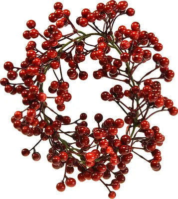 Produktbild von Beerenkranz Rot Kunstpflanzen Weihnachten Dekoration Ø20cm Türkranz