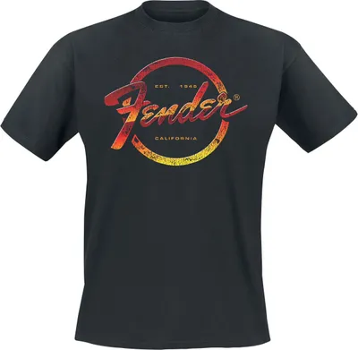 Produktbild von Fender T-Shirt Herren Est. 1945 schwarz Band-Merch, Bands 100% Baumwolle L