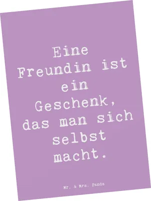 Produktbild von Mr. & Mrs. Panda Postkarte Spruch Geschenk Freundin - Lavendeltraum - Danke sagen, Fotokarte, Liebe, Aufmerksamkeit, bildkarte, Verbundenheit, Zuneigung, Bedanken