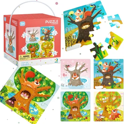 Productafbeelding van DoDo Puzzel 4-in-1 – De Vier Seizoenen