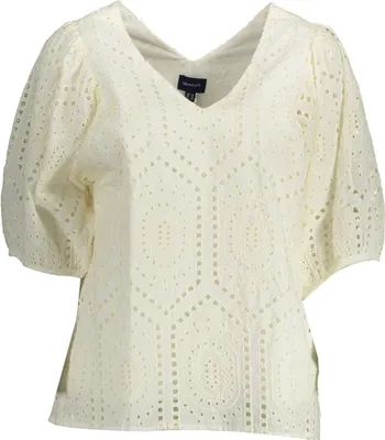 Produktbild von GANT Damen Kurzarm-T-Shirt Weiß 21014311182_BIANCO_113 : Größe - 36 Größe: 36