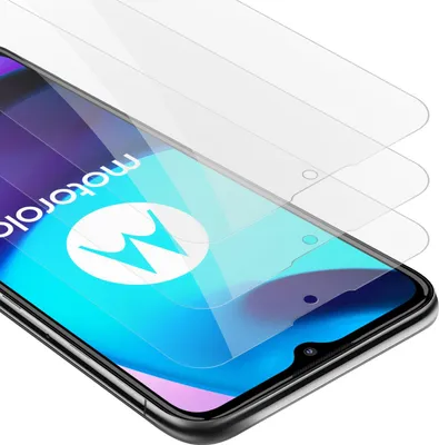 Zdjęcie produktu dla Cadorabo 3x pancerna osłona ekranu do Motorola MOTO E20 / E30 / E40 z przezroczystego szkła hartowanego