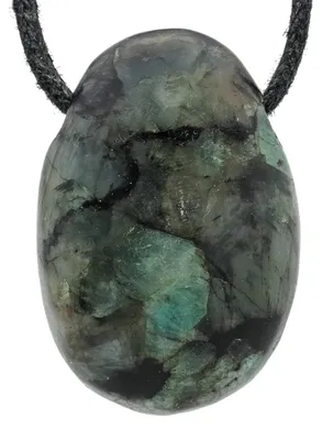 Produktbild von Smaragd Tropfen Anhänger Kette Edelstein Heilstein Damen Herren
