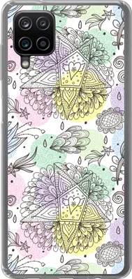Produktbild von MuchoWow® Handyhülle Schutzhülle Hülle für Telefoonhoesje Samsung Galaxy A12 Mädchen - Blumen - Sterne - Muster - Mädchen - Kinder - Kinder Silikon Softcase Handy Hülle - Bild