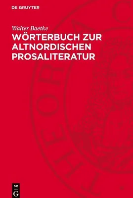 Produktbild von Wörterbuch zur altnordischen Prosaliteratur