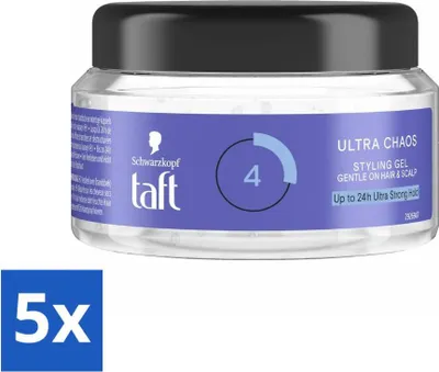 Immagine prodotto di Taft - Ultra Chaos 4 - Gel per lo styling - Fissazione creativa - 250 ml - Confezione risparmio - 5 pezzi
