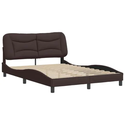 Produktbild von Bettgestell ohne Matratze "Hvar" Dunkelbraun 120x200 cm Stoff