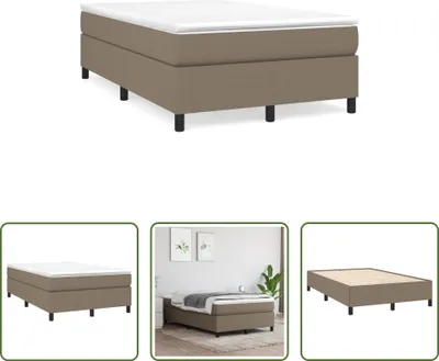 Produktbild von The Living Store Boxspringbett mit Matratze Taupe 120x190 cm Stoff