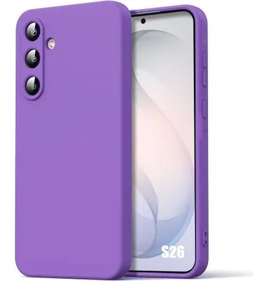 Image de Coque pour Samsung Galaxy S26, Protection Silicone Doux Léger Anti-Rayures Antichoc Effet Mat Violet