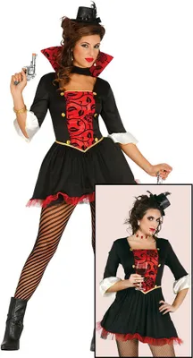Produktbild von y Vampir Lady Kostüm für Damen Gr. M/L, Größe:S