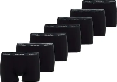 Produktbild von CECEBA Herren Boxershorts, 7er Pack - Monza, Unterwäsche, Logo, einfarbig Schwarz XL