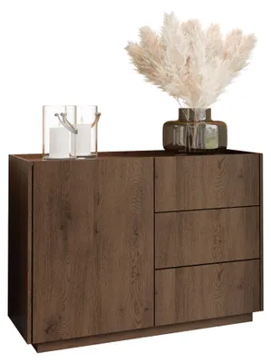Produktbild von MIRJAN24 Sideboard Mirtu KSZ100, Stilvoll Wohnzimmer, Sideboard mit eins Drehtüren und drei Schubladen (Farbe: Baltic Storm)