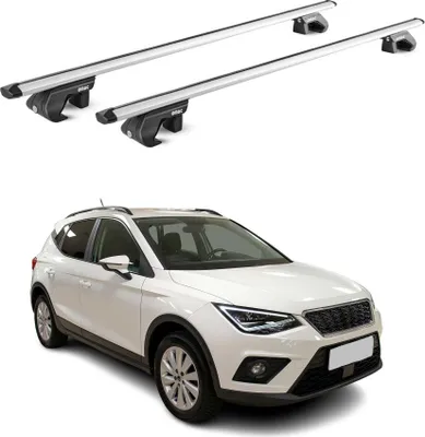 Zdjęcie produktu dla Bagażnik dachowy podstawowy do Seat Arona 2017-2025 90 kg aluminium srebrny 2 części ABE