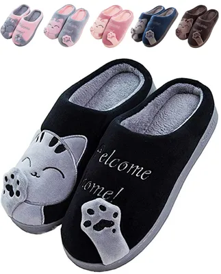 Image de Pantoufles d'hiver en peluche pour femmes