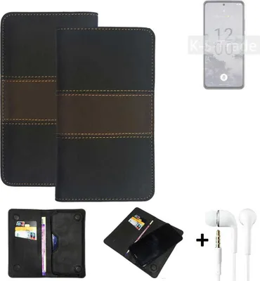 Produktbild von K-S-Trade Handyhülle + Kopfhörer kompatibel mit Nokia X30 5G Schutzhülle Walletcase Bookstyle Tasche Schutz Case Hülle Wallet Cover Kunstleder