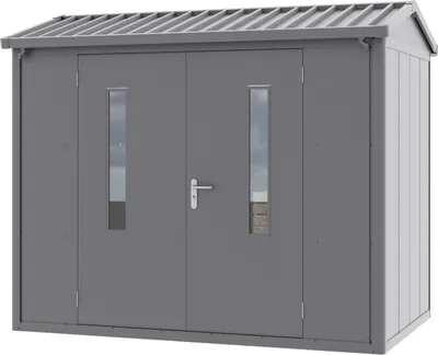Produktbild von GFP Primeyard domek narzędziowy metalowy 263x180x231 cm domek ogrodowy dach dwuspadowy antracyt