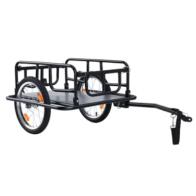Produktbild von Bollerwagen faltbar, Gartenwagen Transportwagen bis 80 kg, Handwagen mit großem Stauraum, Klappbarer Ziehwagen für Garten Camping Einkauf Outdoor
