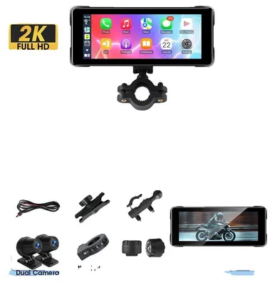Obrázek produktu pro Motocyklová kamera, duální kamera, bezdrátové připojení, 2K kamera + TPMS-a, žádné