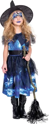 Produktbild von Hexe Lotta Zauberin Magierin Kinder Halloween Karneval Fasching Kostüm 152