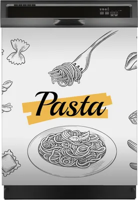 Produktbild von Aufkleber sticker 60x70 cm Dekorative folie Spülmaschine - Italienische Nudeln Pasta